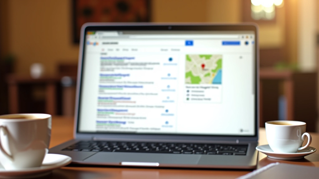 Pagina dei risultati di Google con mappe e risultati locali, visualizzazione mobile e desktop