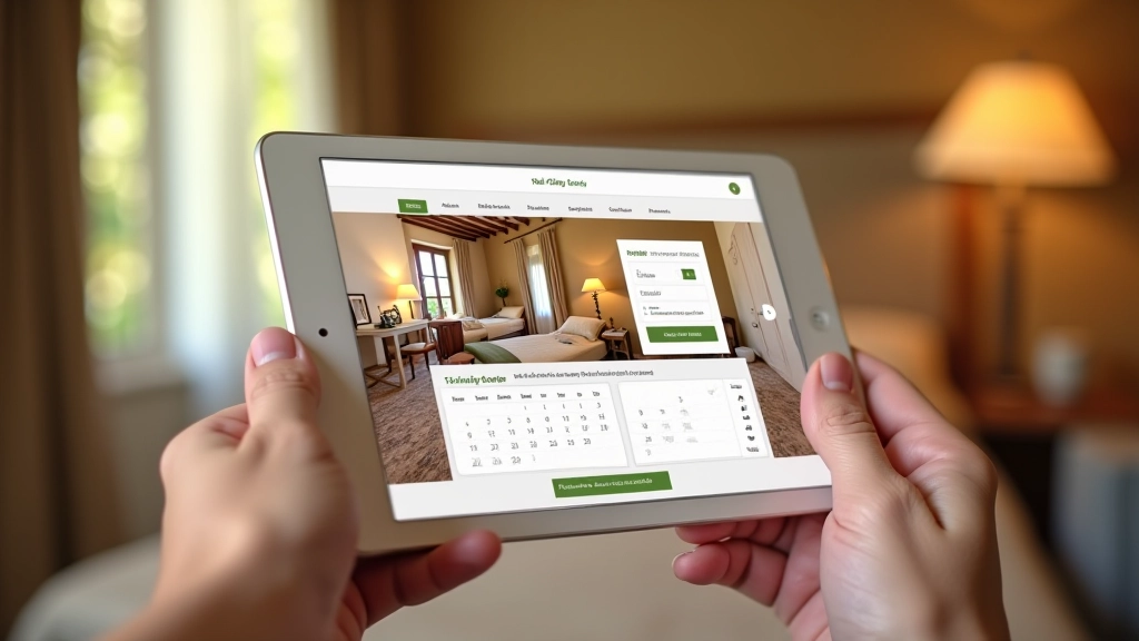 Interfaccia di prenotazione su tablet