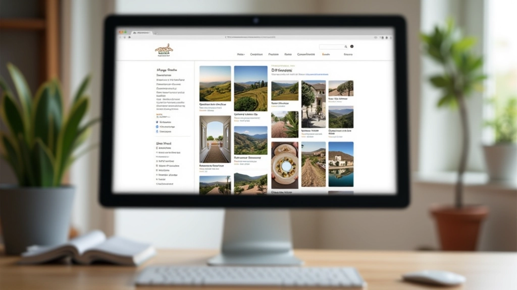 Griglia di layout con foto organizzate per categoria: hero in grande, foto di dettaglio in mezzo, foto di contesto piccole in basso
