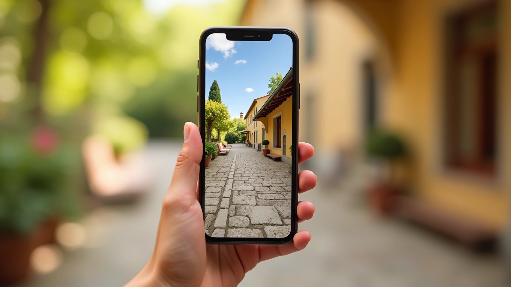 Smartphone con tour virtuale 360
